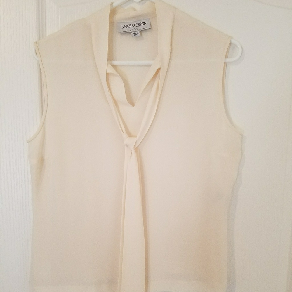 100% silk blouse in off white color
